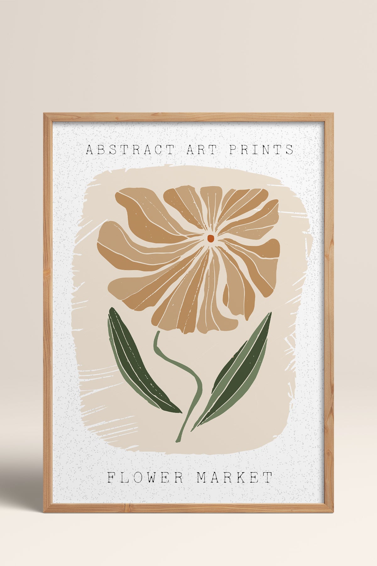 HOMEPACK Ahşap Çerçeveli Tablo Çerçeveli Poster Sanatsal Modern Duvar Dekoru FLOWER-17