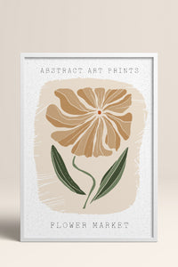 HOMEPACK Ahşap Çerçeveli Tablo Çerçeveli Poster Sanatsal Modern Duvar Dekoru FLOWER-17