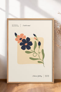 HOMEPACK Ahşap Çerçeveli Tablo Çerçeveli Poster Sanatsal Modern Duvar Dekoru FLOWER-170