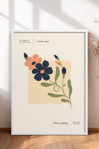 HOMEPACK Ahşap Çerçeveli Tablo Çerçeveli Poster Sanatsal Modern Duvar Dekoru FLOWER-170