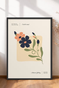 HOMEPACK Ahşap Çerçeveli Tablo Çerçeveli Poster Sanatsal Modern Duvar Dekoru FLOWER-170