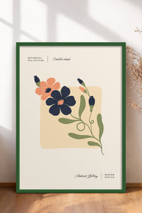HOMEPACK Ahşap Çerçeveli Tablo Çerçeveli Poster Sanatsal Modern Duvar Dekoru FLOWER-170