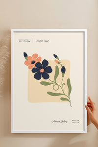 HOMEPACK Ahşap Çerçeveli Tablo Çerçeveli Poster Sanatsal Modern Duvar Dekoru FLOWER-170