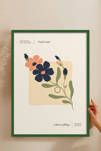 HOMEPACK Ahşap Çerçeveli Tablo Çerçeveli Poster Sanatsal Modern Duvar Dekoru FLOWER-170