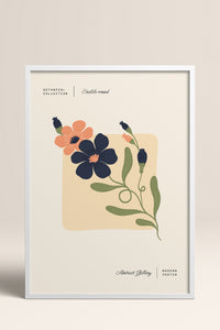HOMEPACK Ahşap Çerçeveli Tablo Çerçeveli Poster Sanatsal Modern Duvar Dekoru FLOWER-170