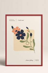 HOMEPACK Ahşap Çerçeveli Tablo Çerçeveli Poster Sanatsal Modern Duvar Dekoru FLOWER-170