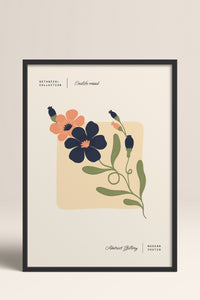 HOMEPACK Ahşap Çerçeveli Tablo Çerçeveli Poster Sanatsal Modern Duvar Dekoru FLOWER-170