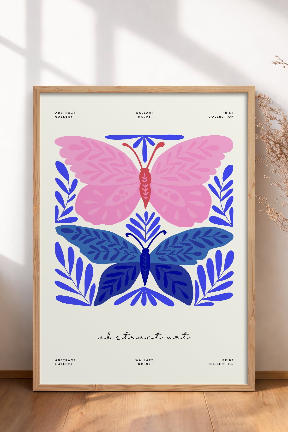 HOMEPACK Ahşap Çerçeveli Tablo Çerçeveli Poster Sanatsal Modern Duvar Dekoru FLOWER-171