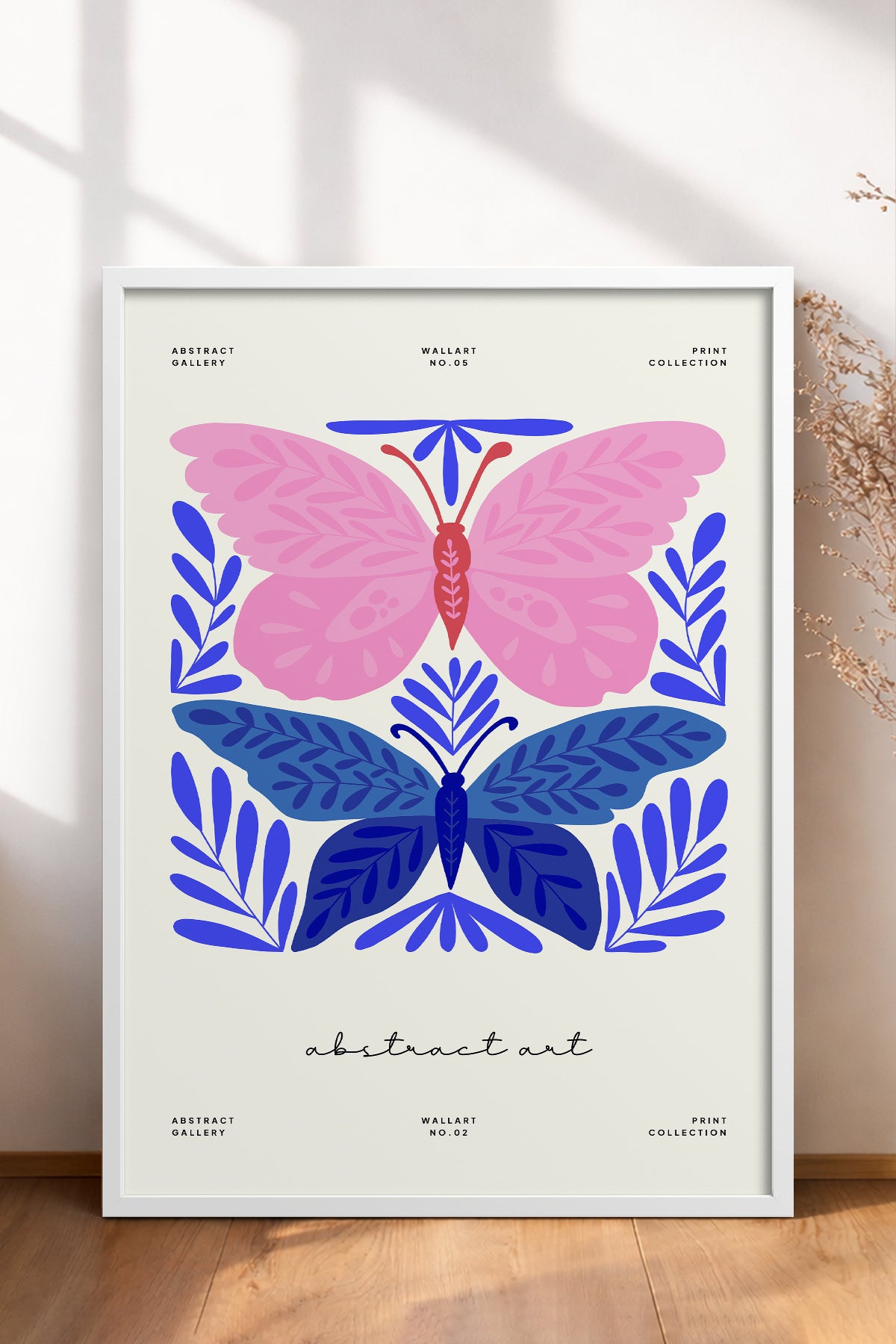 HOMEPACK Ahşap Çerçeveli Tablo Çerçeveli Poster Sanatsal Modern Duvar Dekoru FLOWER-171