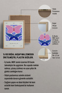 HOMEPACK Ahşap Çerçeveli Tablo Çerçeveli Poster Sanatsal Modern Duvar Dekoru FLOWER-171