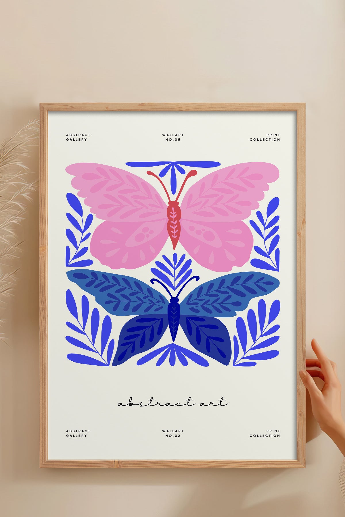 HOMEPACK Ahşap Çerçeveli Tablo Çerçeveli Poster Sanatsal Modern Duvar Dekoru FLOWER-171