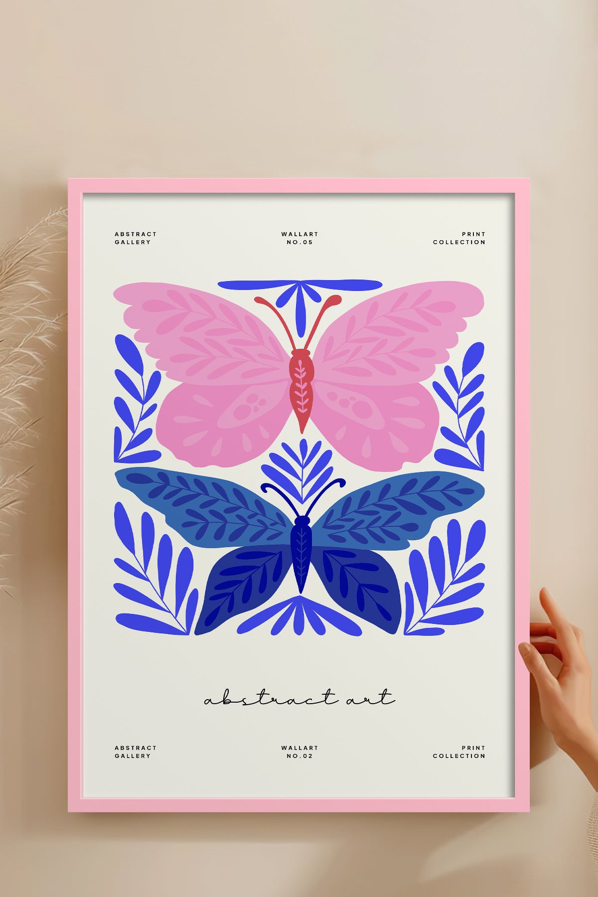 HOMEPACK Ahşap Çerçeveli Tablo Çerçeveli Poster Sanatsal Modern Duvar Dekoru FLOWER-171