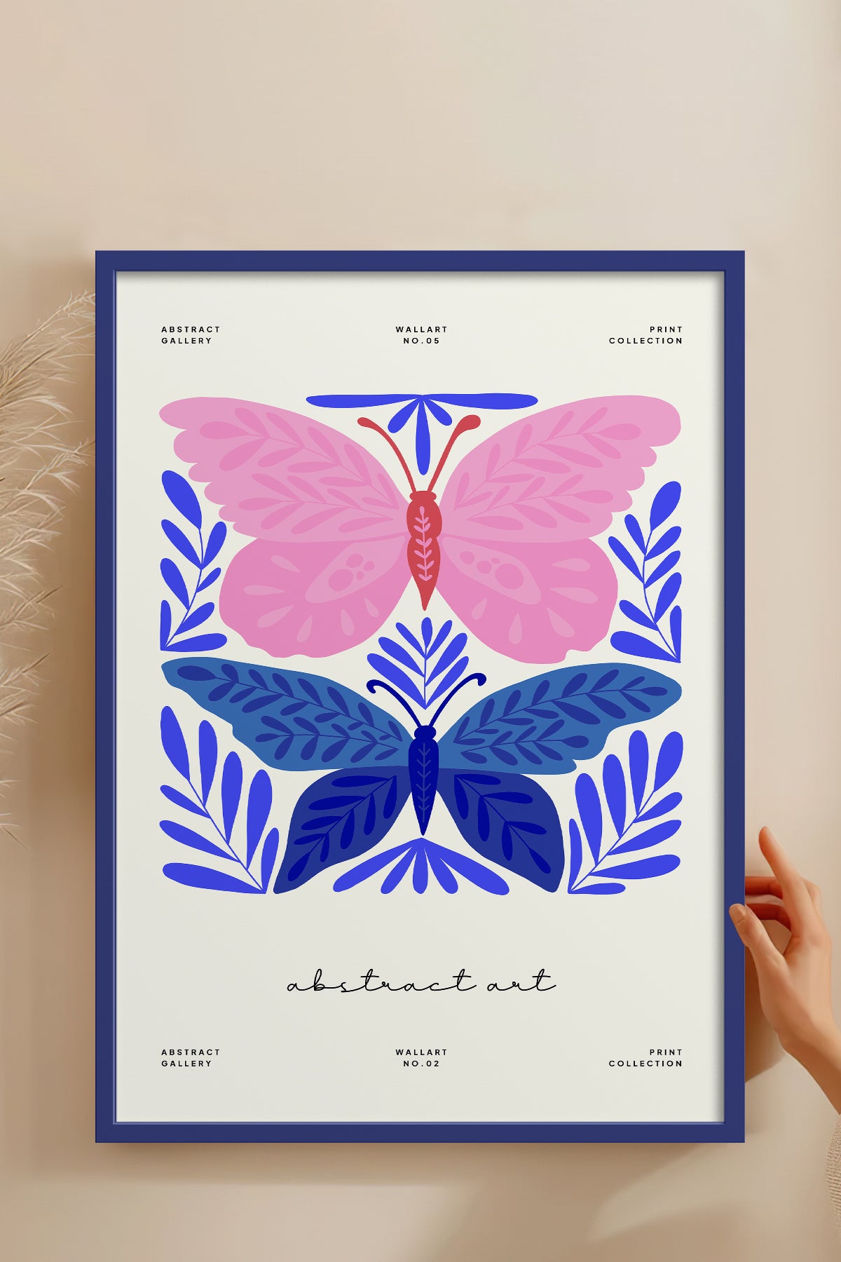 HOMEPACK Ahşap Çerçeveli Tablo Çerçeveli Poster Sanatsal Modern Duvar Dekoru FLOWER-171