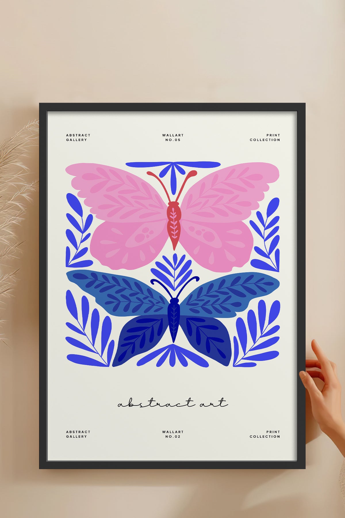 HOMEPACK Ahşap Çerçeveli Tablo Çerçeveli Poster Sanatsal Modern Duvar Dekoru FLOWER-171