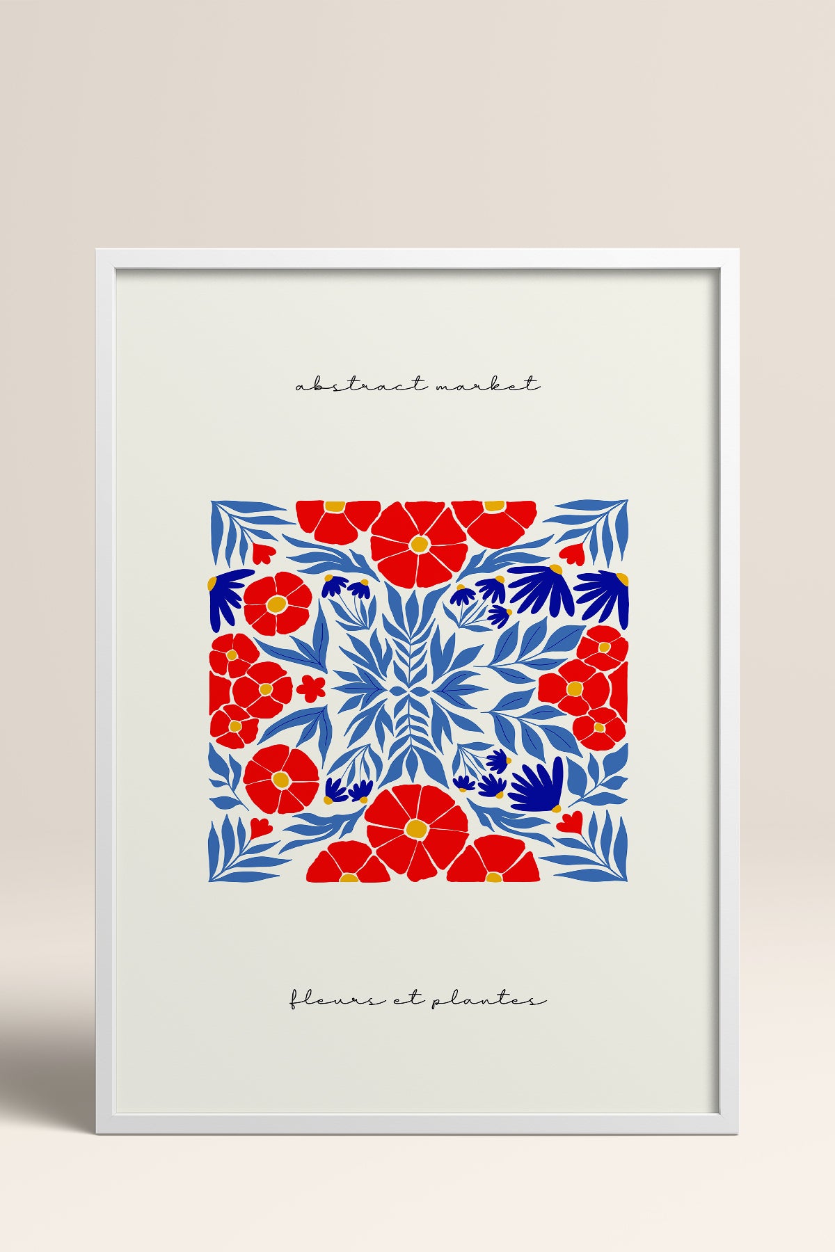 HOMEPACK Ahşap Çerçeveli Tablo Çerçeveli Poster Sanatsal Modern Duvar Dekoru FLOWER-172