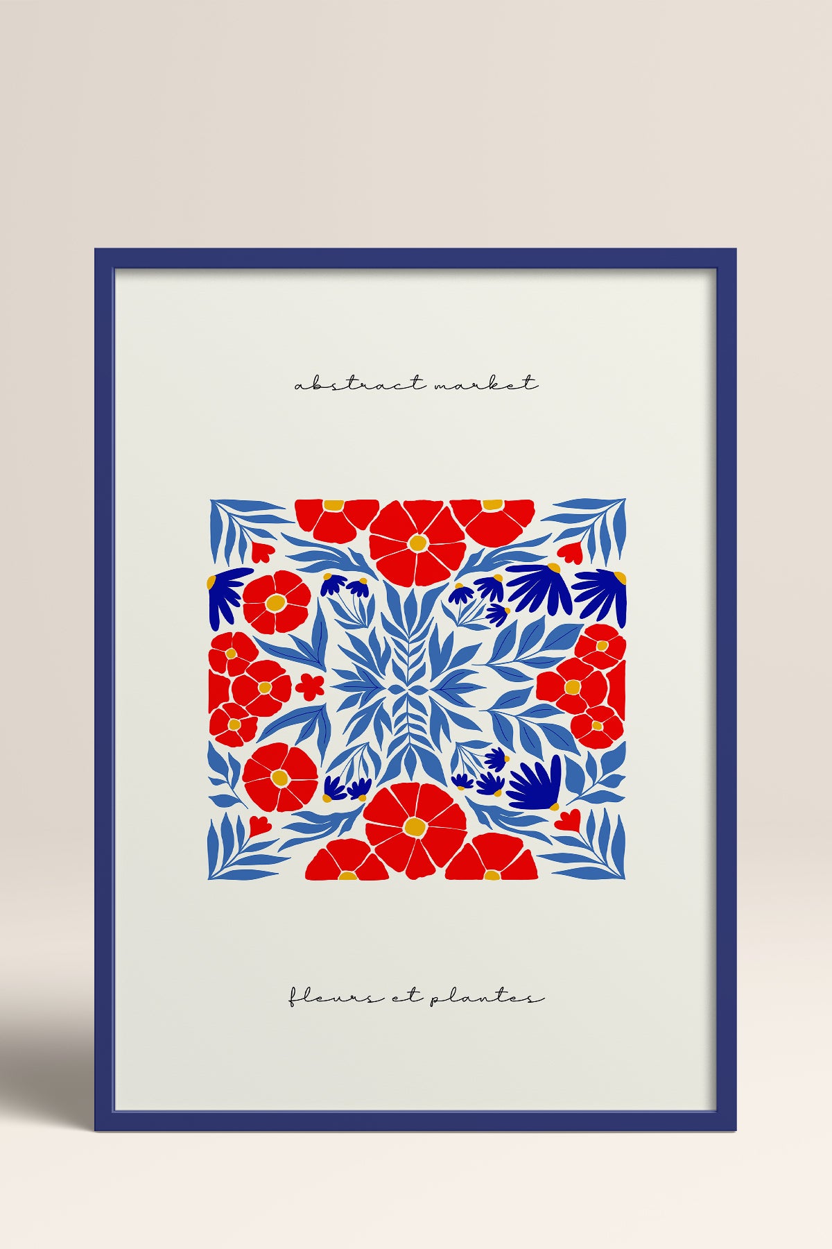 HOMEPACK Ahşap Çerçeveli Tablo Çerçeveli Poster Sanatsal Modern Duvar Dekoru FLOWER-172