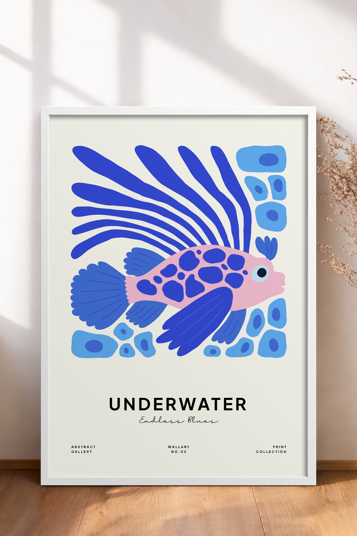 HOMEPACK Ahşap Çerçeveli Tablo Çerçeveli Poster Sanatsal Modern Duvar Dekoru FLOWER-173