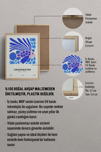HOMEPACK Ahşap Çerçeveli Tablo Çerçeveli Poster Sanatsal Modern Duvar Dekoru FLOWER-173