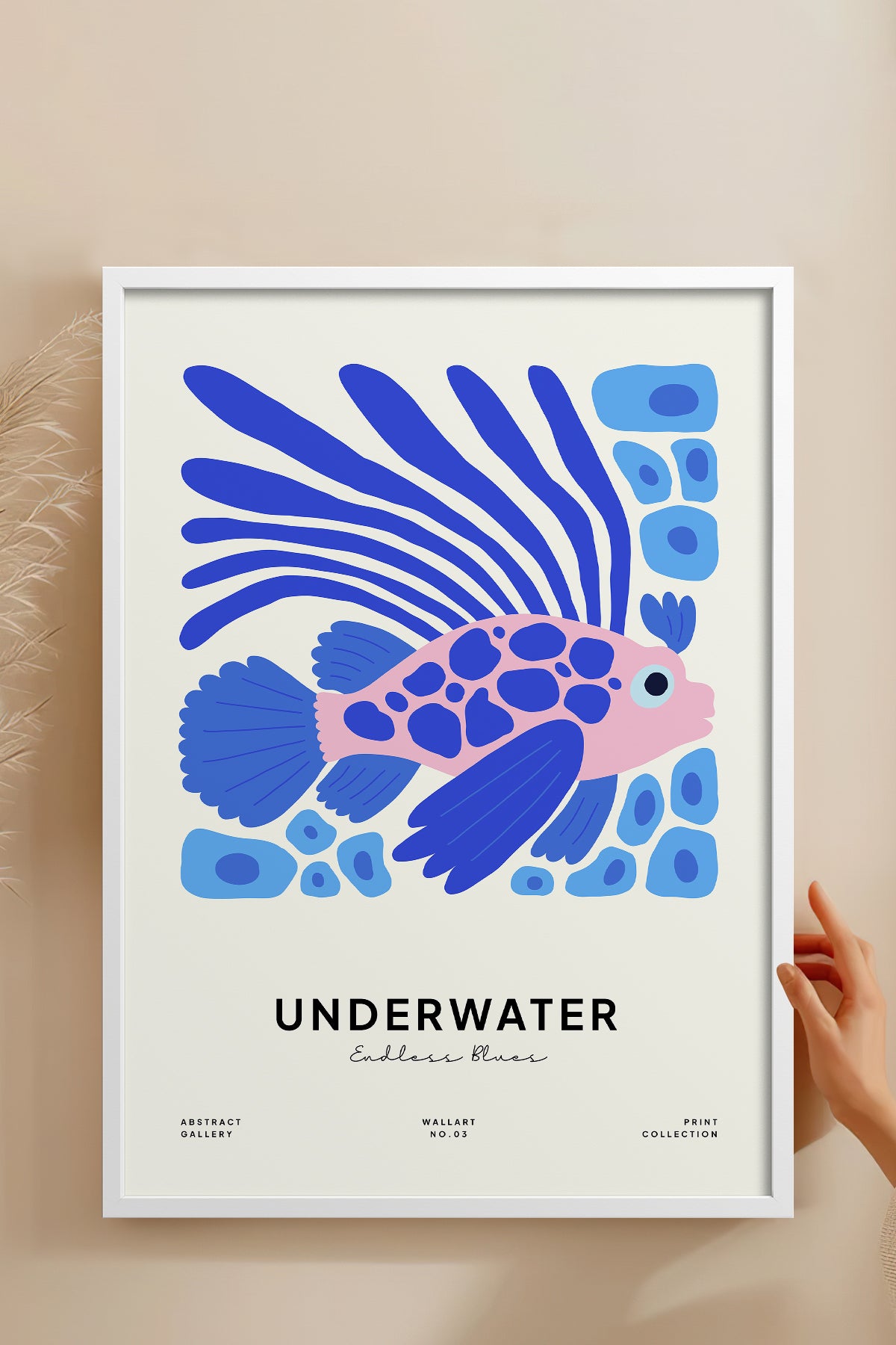 HOMEPACK Ahşap Çerçeveli Tablo Çerçeveli Poster Sanatsal Modern Duvar Dekoru FLOWER-173