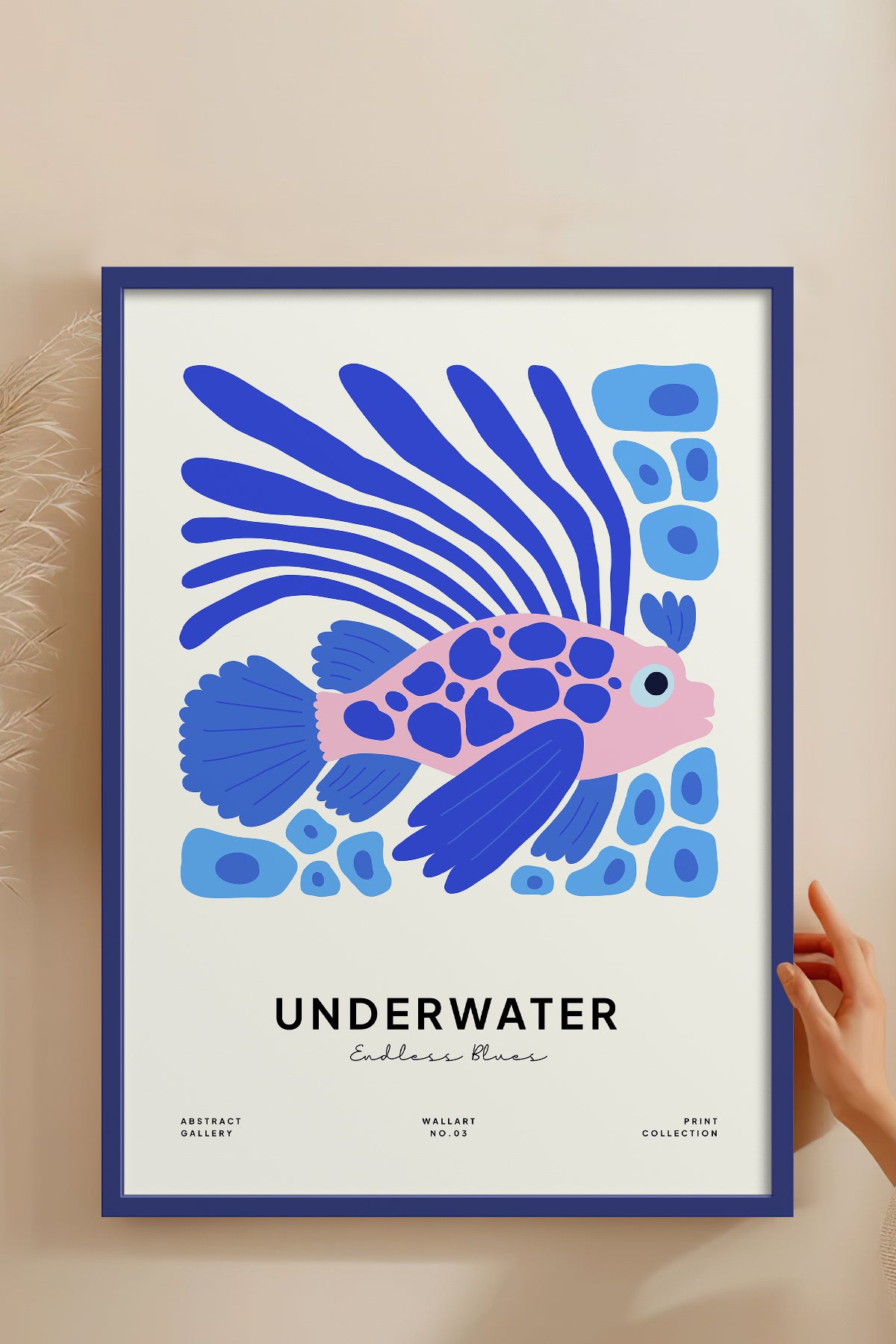 HOMEPACK Ahşap Çerçeveli Tablo Çerçeveli Poster Sanatsal Modern Duvar Dekoru FLOWER-173