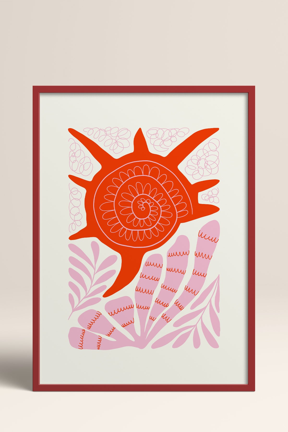 HOMEPACK Ahşap Çerçeveli Tablo Çerçeveli Poster Sanatsal Modern Duvar Dekoru FLOWER-174