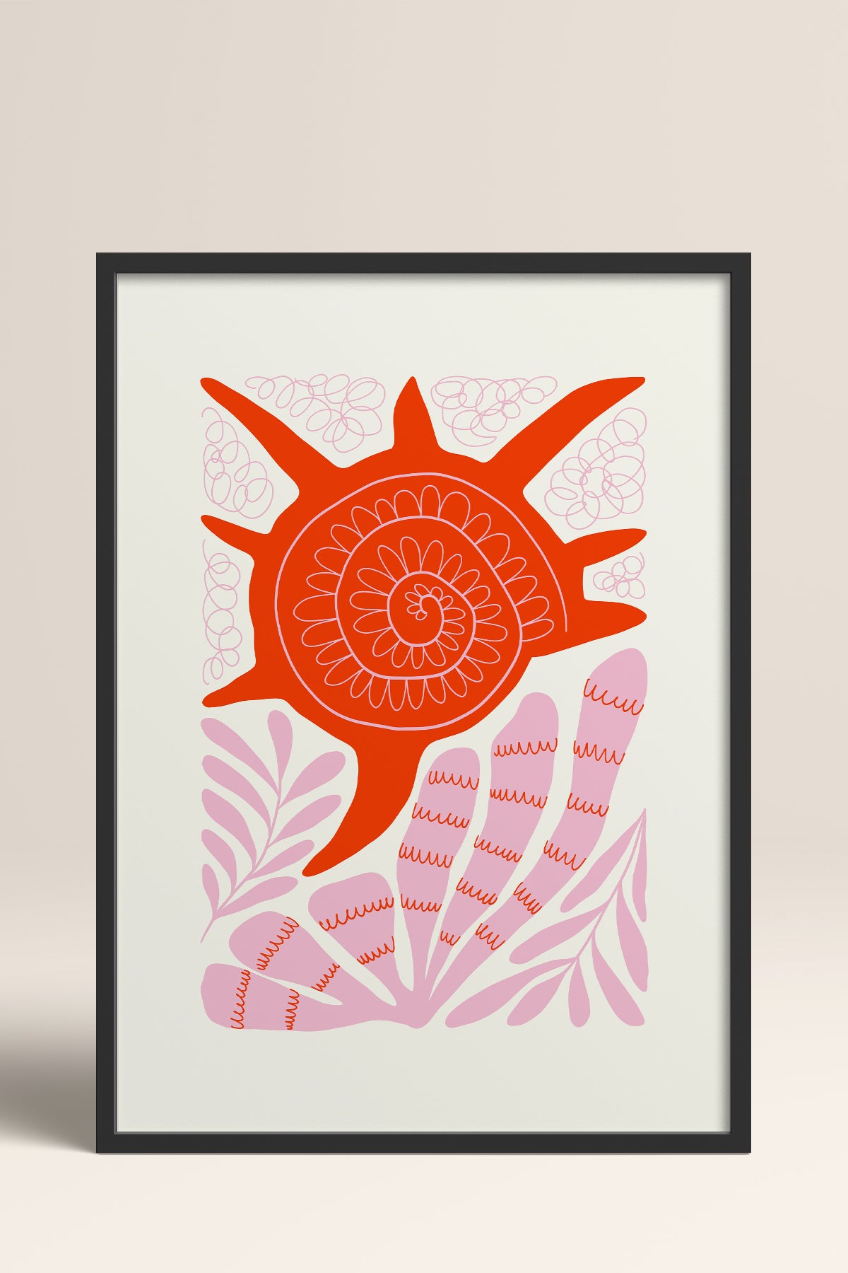HOMEPACK Ahşap Çerçeveli Tablo Çerçeveli Poster Sanatsal Modern Duvar Dekoru FLOWER-174