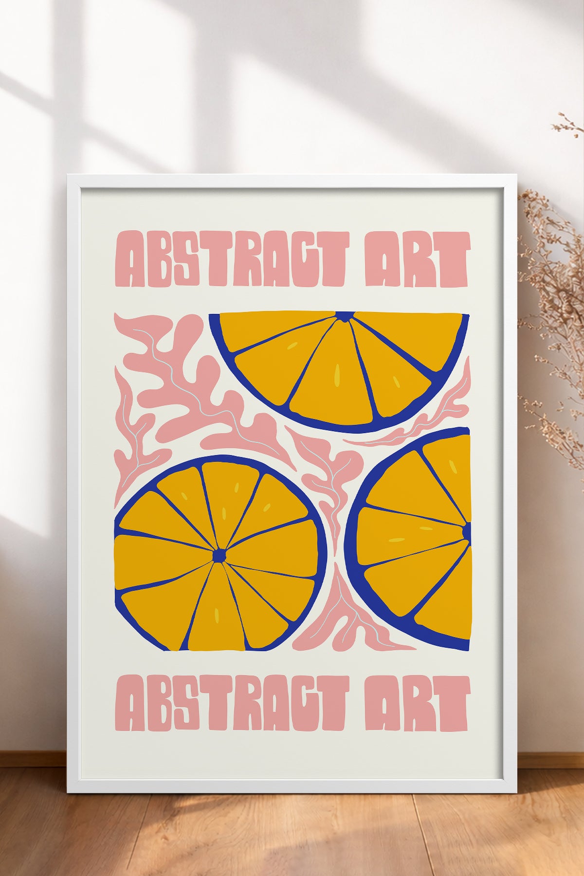 HOMEPACK Ahşap Çerçeveli Tablo Çerçeveli Poster Sanatsal Modern Duvar Dekoru FLOWER-176
