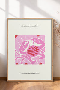 HOMEPACK Ahşap Çerçeveli Tablo Çerçeveli Poster Sanatsal Modern Duvar Dekoru FLOWER-177