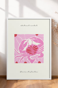 HOMEPACK Ahşap Çerçeveli Tablo Çerçeveli Poster Sanatsal Modern Duvar Dekoru FLOWER-177