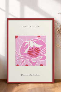 HOMEPACK Ahşap Çerçeveli Tablo Çerçeveli Poster Sanatsal Modern Duvar Dekoru FLOWER-177