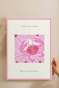 HOMEPACK Ahşap Çerçeveli Tablo Çerçeveli Poster Sanatsal Modern Duvar Dekoru FLOWER-177