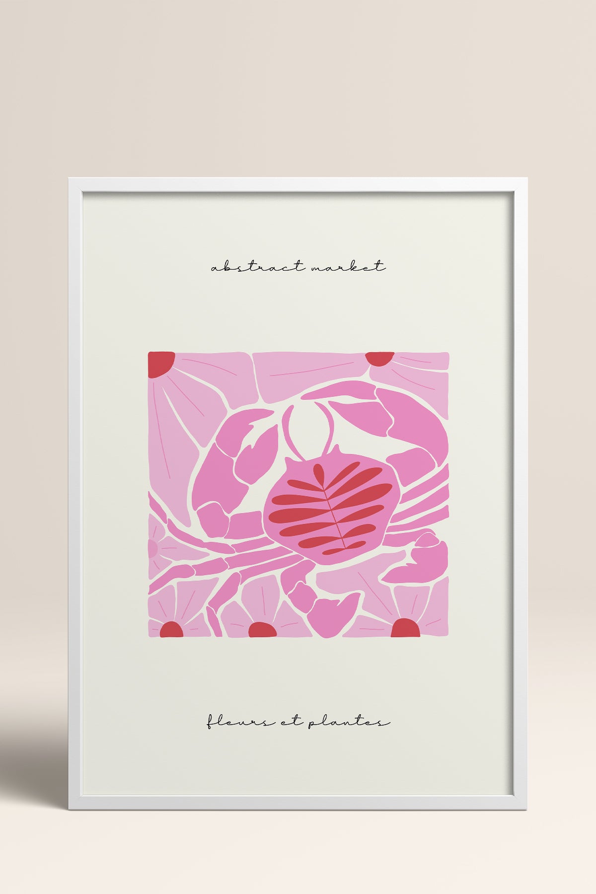 HOMEPACK Ahşap Çerçeveli Tablo Çerçeveli Poster Sanatsal Modern Duvar Dekoru FLOWER-177