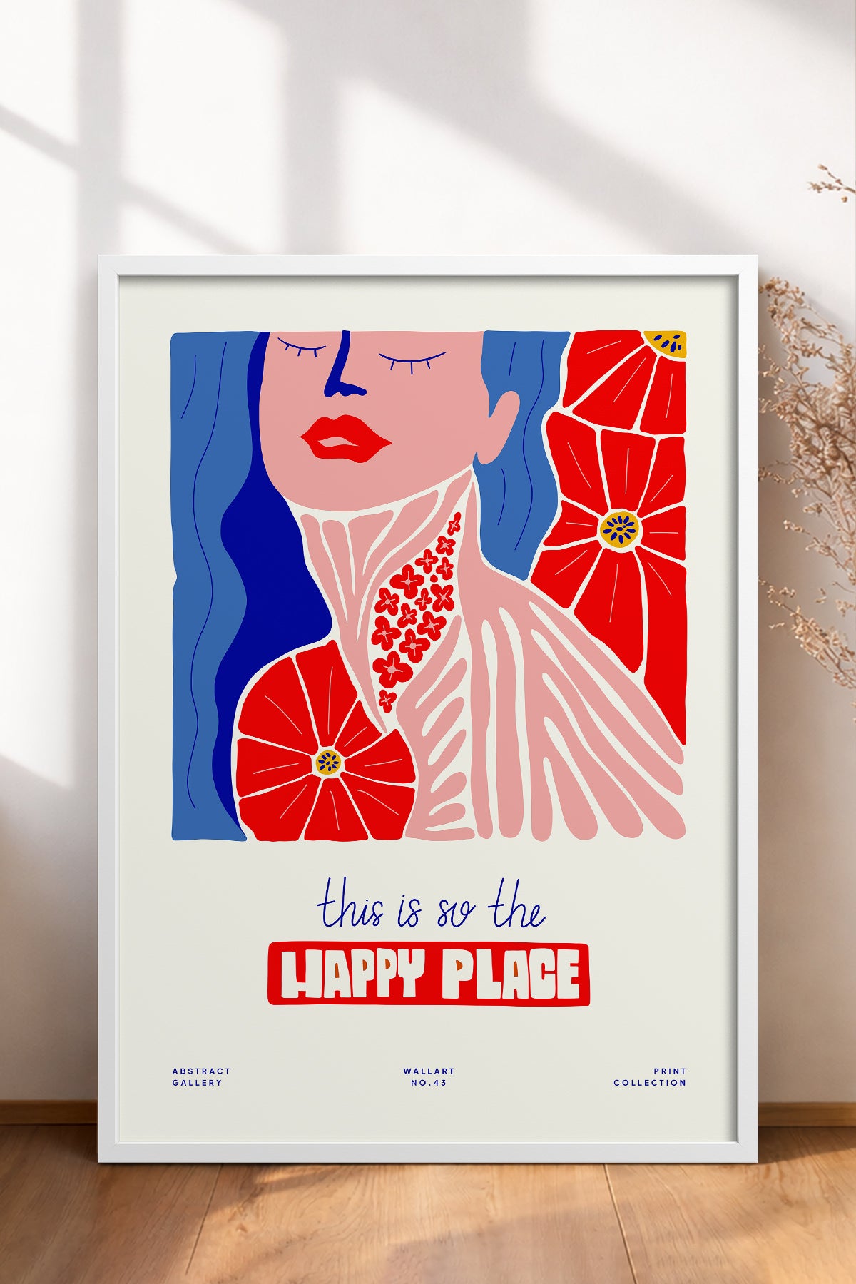 HOMEPACK Ahşap Çerçeveli Tablo Çerçeveli Poster Sanatsal Modern Duvar Dekoru FLOWER-181