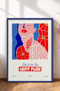 HOMEPACK Ahşap Çerçeveli Tablo Çerçeveli Poster Sanatsal Modern Duvar Dekoru FLOWER-181