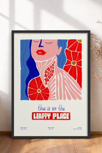 HOMEPACK Ahşap Çerçeveli Tablo Çerçeveli Poster Sanatsal Modern Duvar Dekoru FLOWER-181