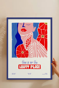 HOMEPACK Ahşap Çerçeveli Tablo Çerçeveli Poster Sanatsal Modern Duvar Dekoru FLOWER-181