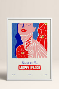 HOMEPACK Ahşap Çerçeveli Tablo Çerçeveli Poster Sanatsal Modern Duvar Dekoru FLOWER-181