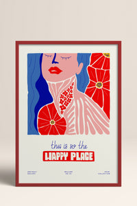 HOMEPACK Ahşap Çerçeveli Tablo Çerçeveli Poster Sanatsal Modern Duvar Dekoru FLOWER-181