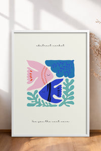 HOMEPACK Ahşap Çerçeveli Tablo Çerçeveli Poster Sanatsal Modern Duvar Dekoru FLOWER-185
