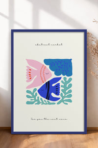 HOMEPACK Ahşap Çerçeveli Tablo Çerçeveli Poster Sanatsal Modern Duvar Dekoru FLOWER-185
