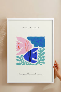 HOMEPACK Ahşap Çerçeveli Tablo Çerçeveli Poster Sanatsal Modern Duvar Dekoru FLOWER-185