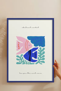 HOMEPACK Ahşap Çerçeveli Tablo Çerçeveli Poster Sanatsal Modern Duvar Dekoru FLOWER-185