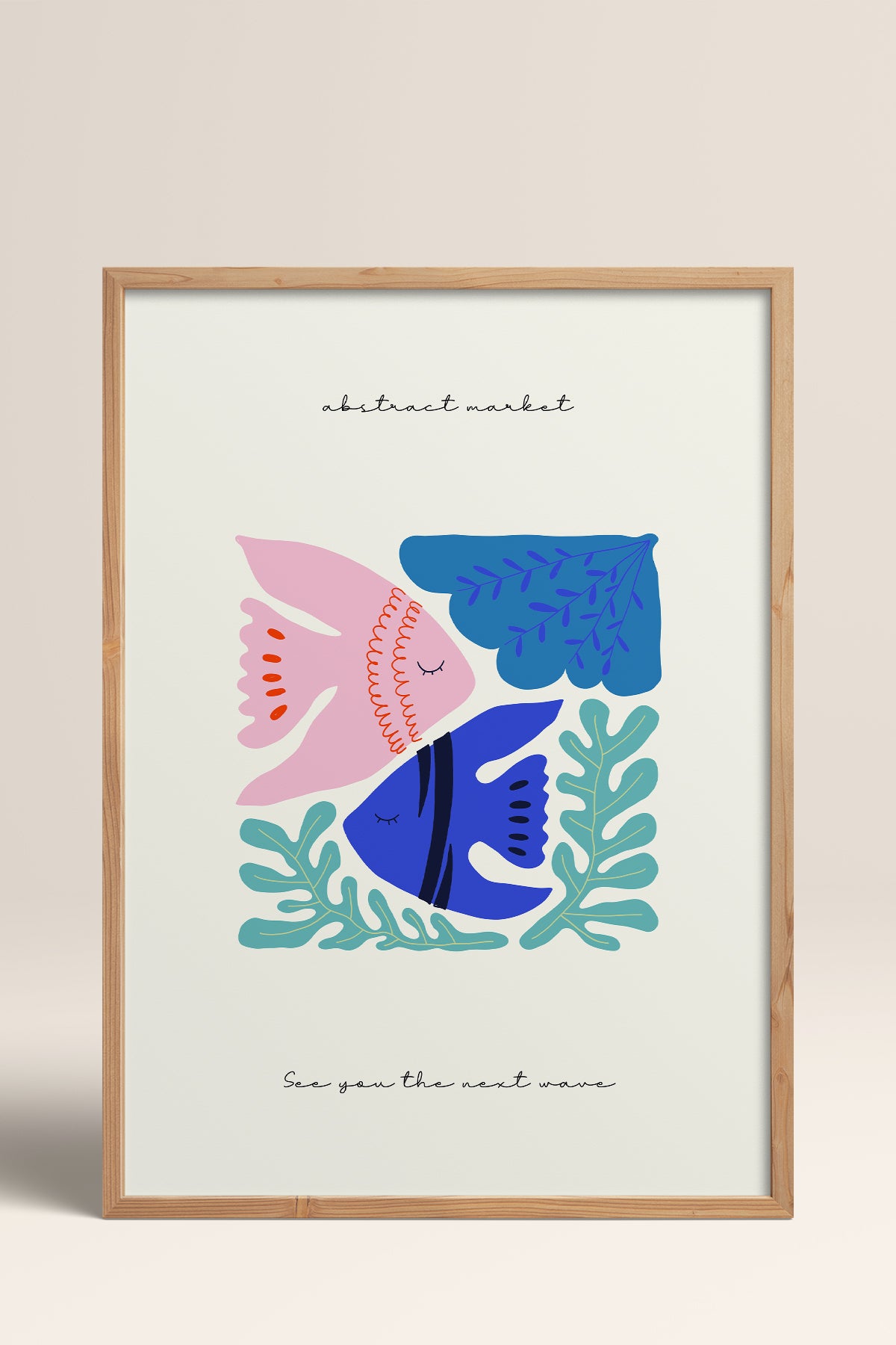 HOMEPACK Ahşap Çerçeveli Tablo Çerçeveli Poster Sanatsal Modern Duvar Dekoru FLOWER-185