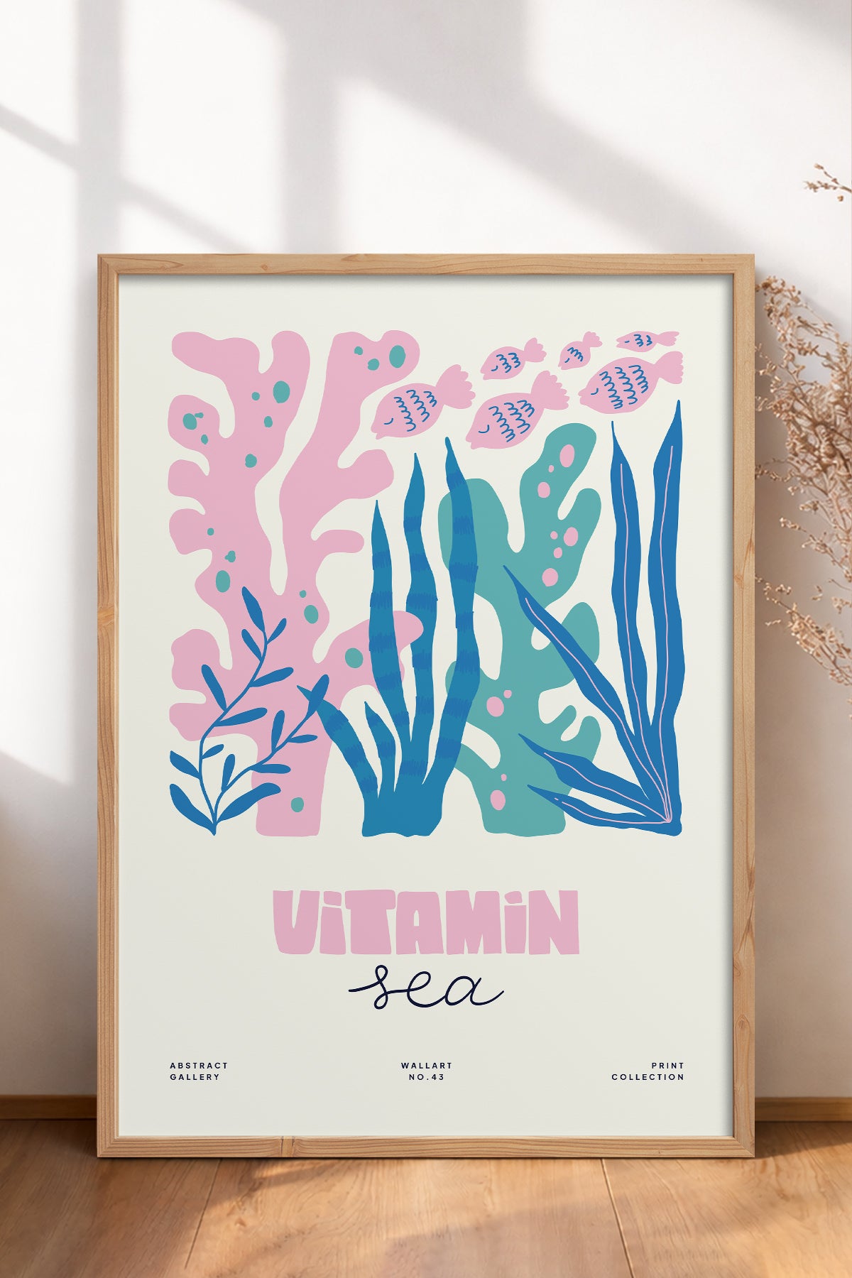 HOMEPACK Ahşap Çerçeveli Tablo Çerçeveli Poster Sanatsal Modern Duvar Dekoru FLOWER-190