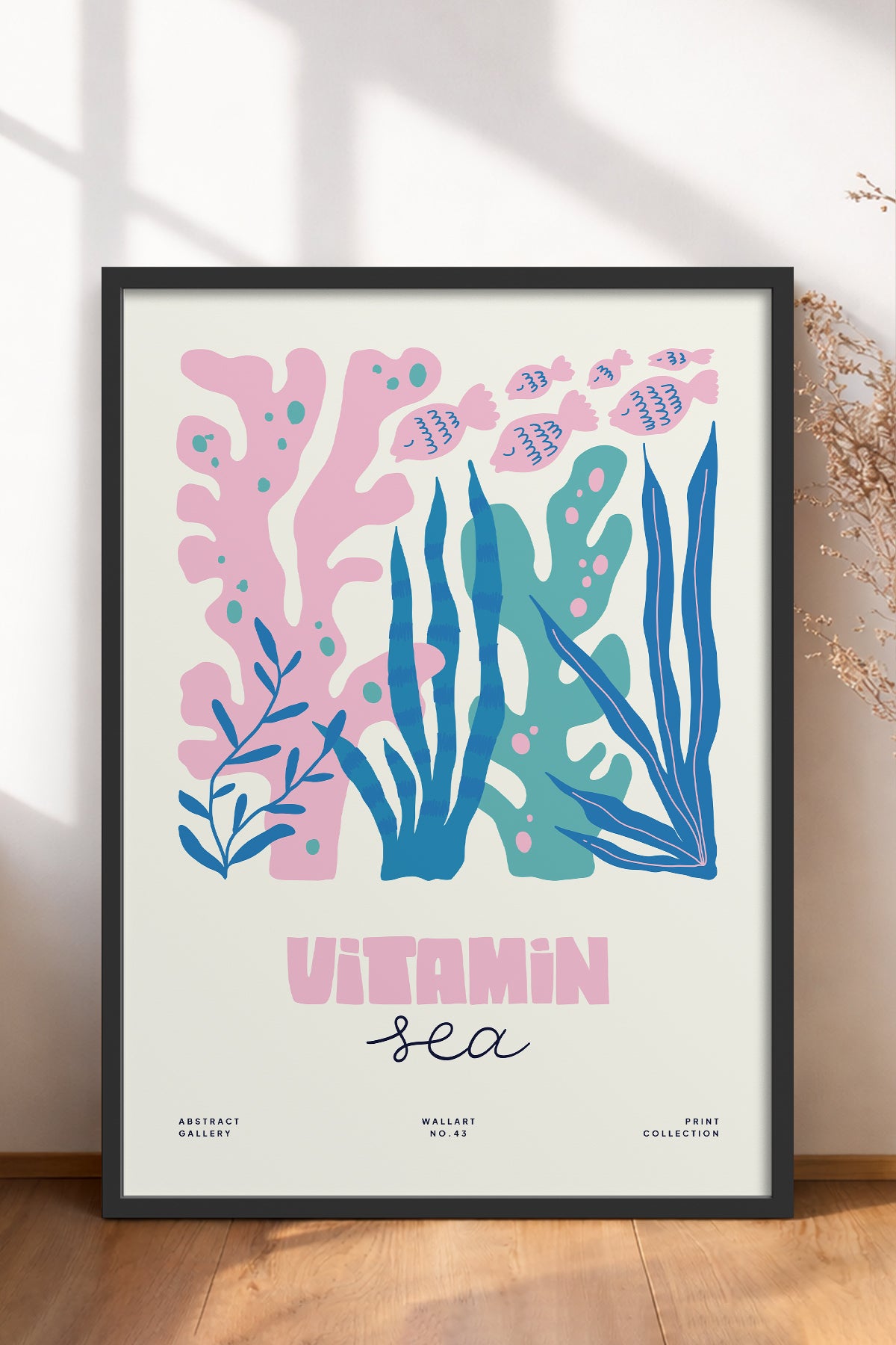 HOMEPACK Ahşap Çerçeveli Tablo Çerçeveli Poster Sanatsal Modern Duvar Dekoru FLOWER-190