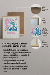 HOMEPACK Ahşap Çerçeveli Tablo Çerçeveli Poster Sanatsal Modern Duvar Dekoru FLOWER-190