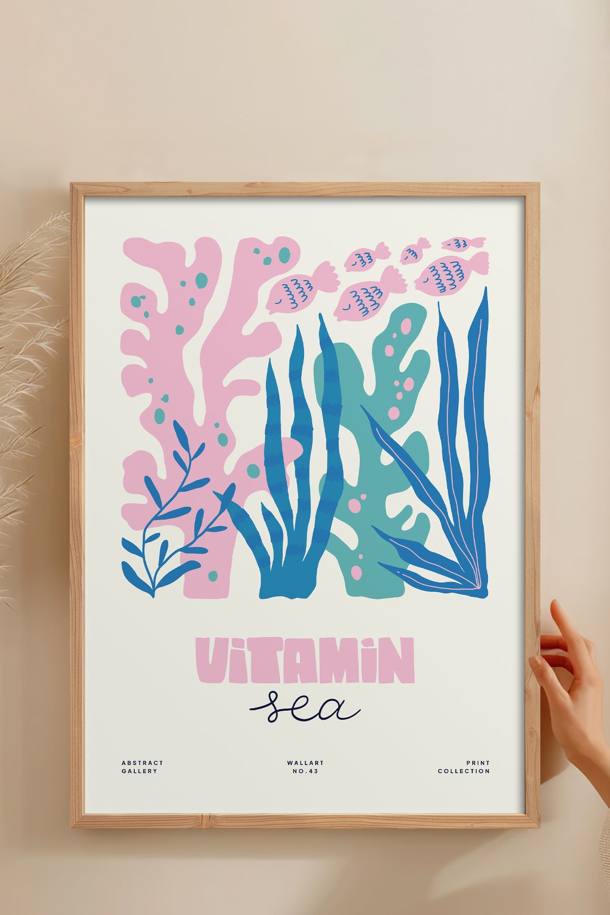 HOMEPACK Ahşap Çerçeveli Tablo Çerçeveli Poster Sanatsal Modern Duvar Dekoru FLOWER-190