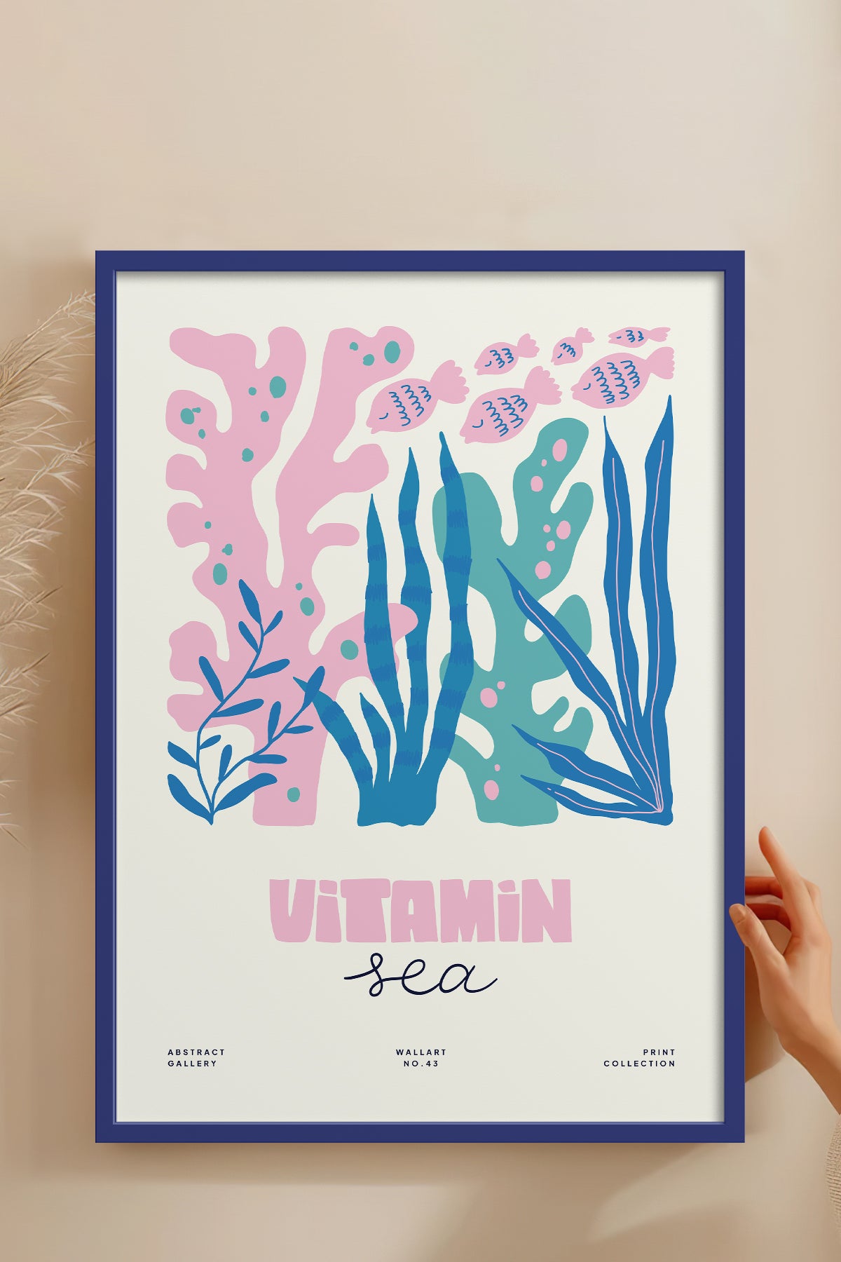 HOMEPACK Ahşap Çerçeveli Tablo Çerçeveli Poster Sanatsal Modern Duvar Dekoru FLOWER-190