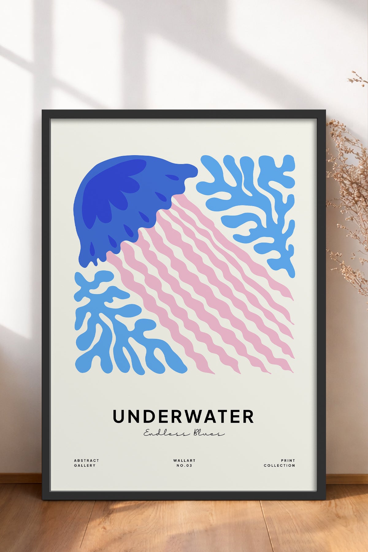 HOMEPACK Ahşap Çerçeveli Tablo Çerçeveli Poster Sanatsal Modern Duvar Dekoru FLOWER-191