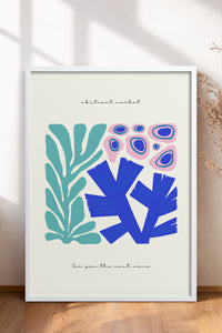 HOMEPACK Ahşap Çerçeveli Tablo Çerçeveli Poster Sanatsal Modern Duvar Dekoru FLOWER-192